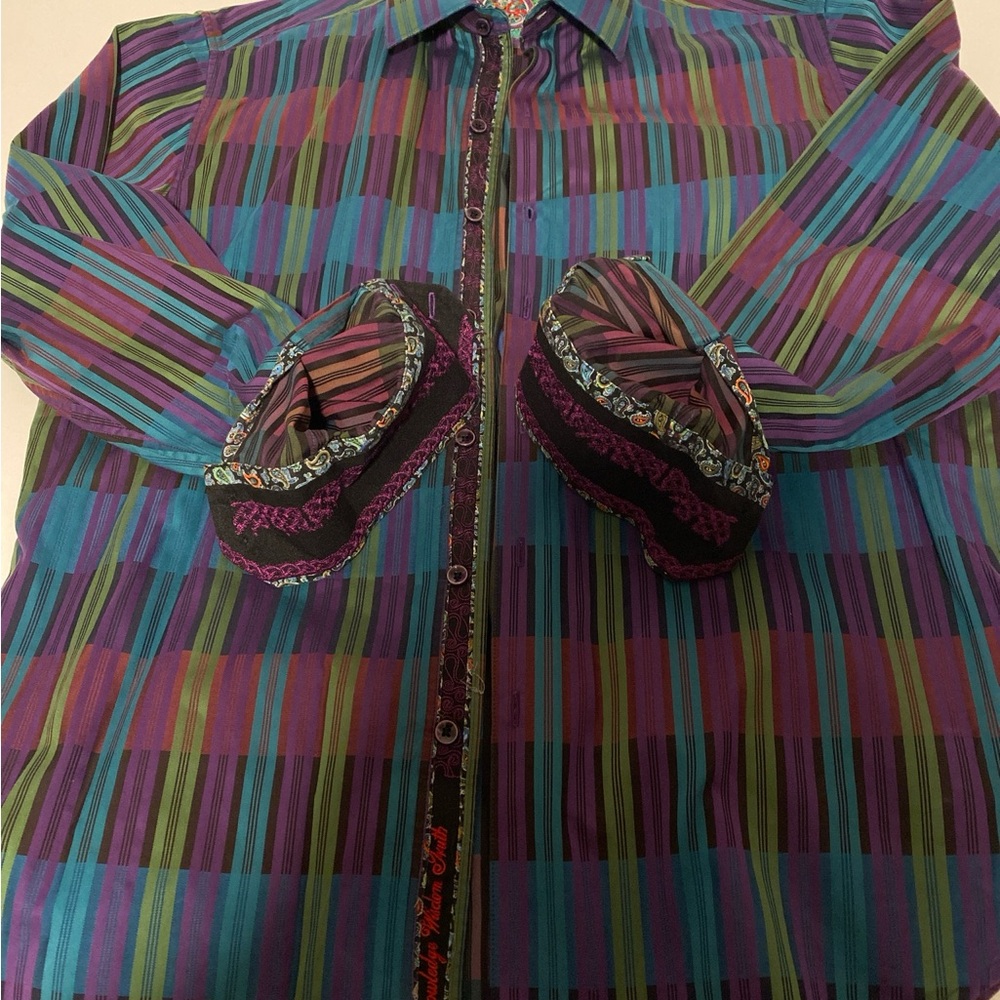 Robert Graham Vibrant Striped Button Down Shirt